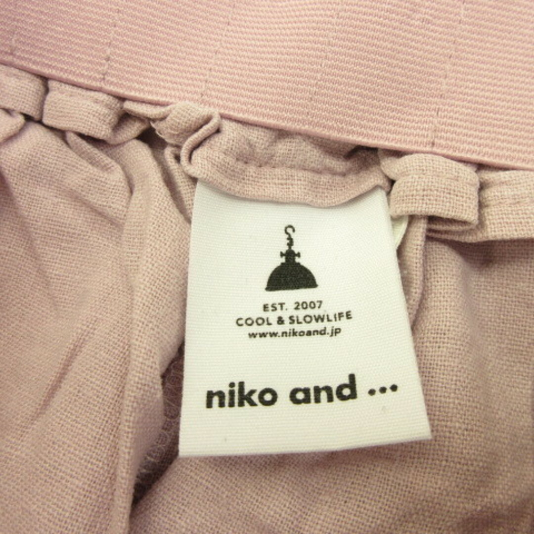 niko and...(ニコアンド)のニコアンド Niko and.. ワイドパンツ リネン混 ロング 薄紫 L レディースのパンツ(その他)の商品写真