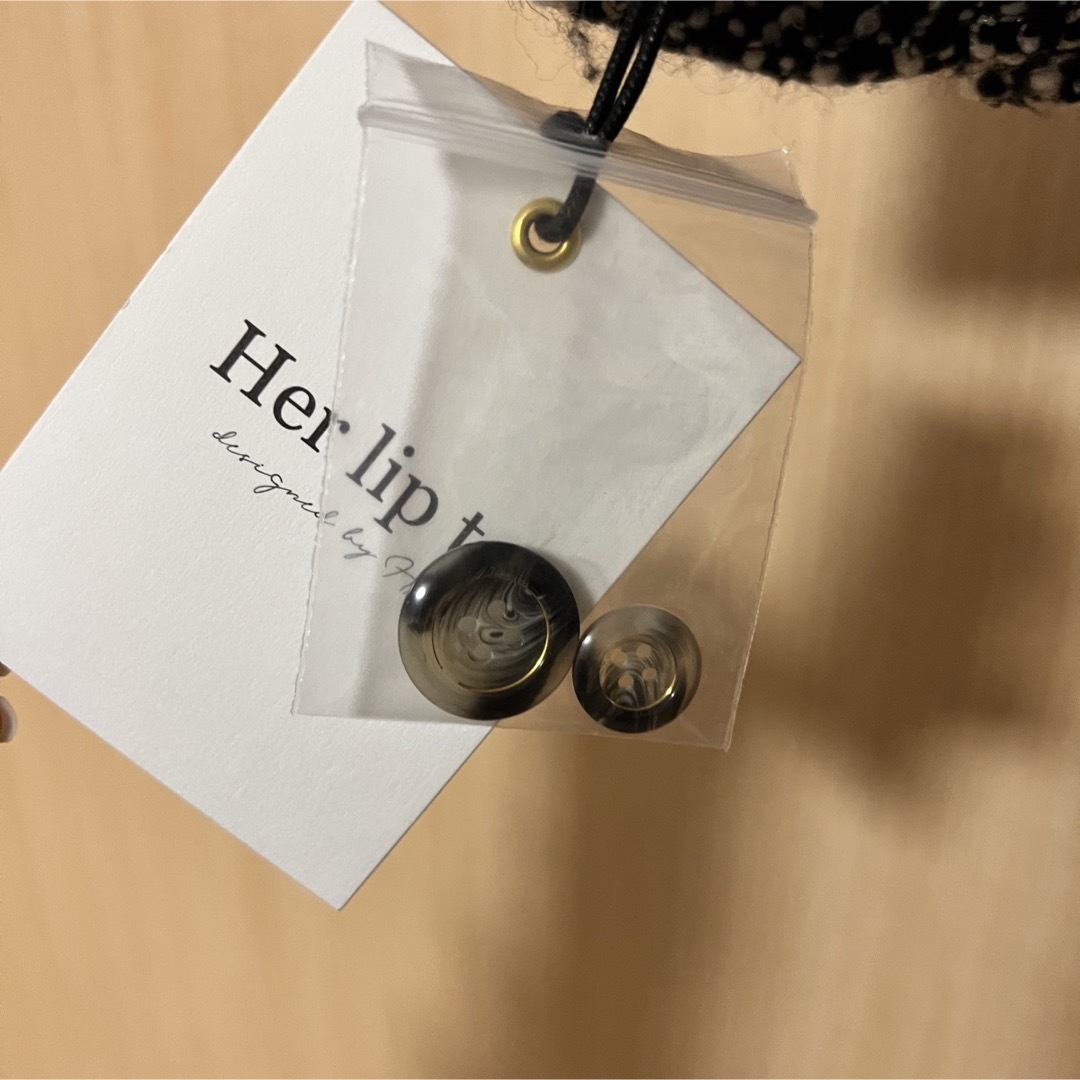 Her lip to(ハーリップトゥ)のherlipto Wool-Blend Fancy Tweed Jacket レディースのジャケット/アウター(ノーカラージャケット)の商品写真