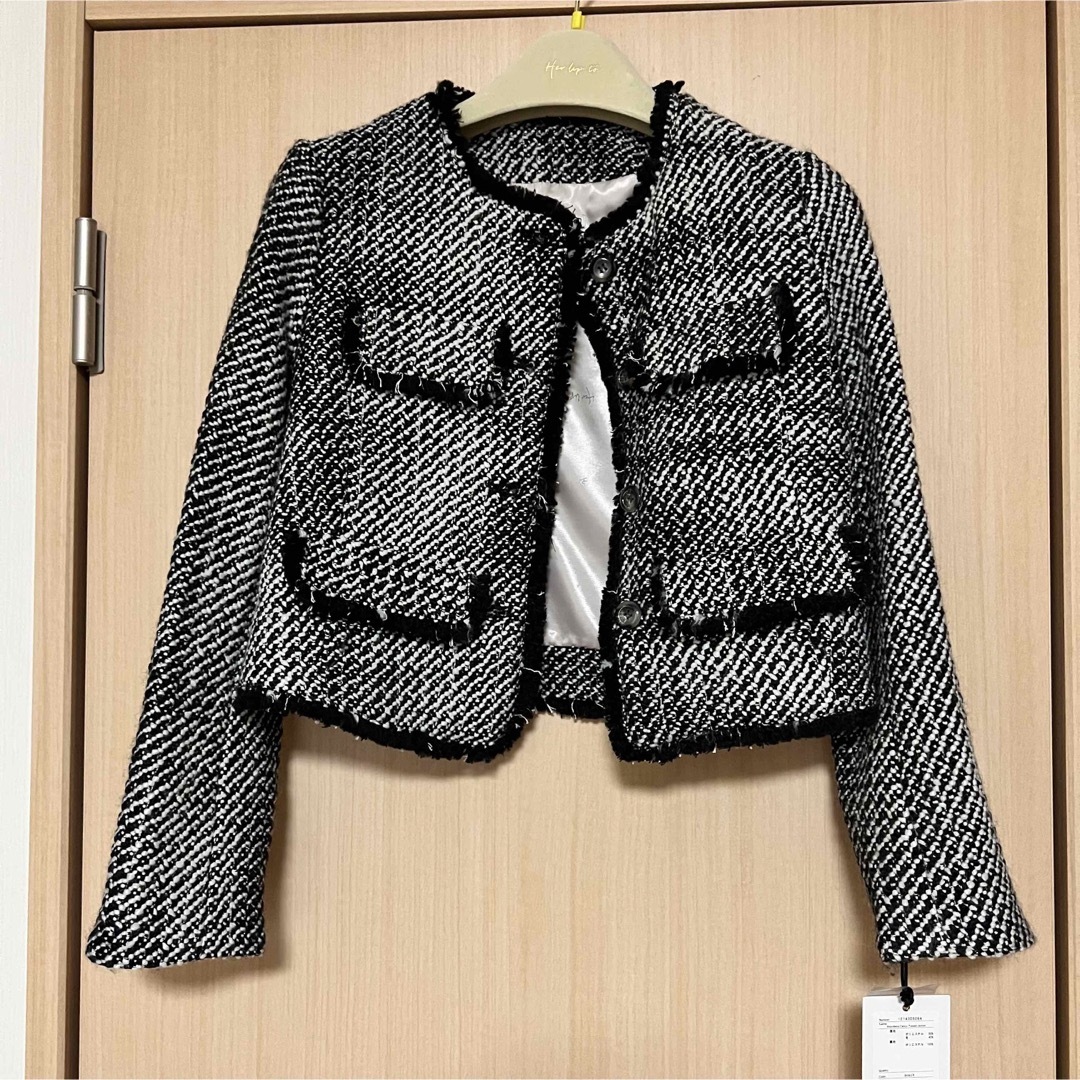 Her lip to(ハーリップトゥ)のherlipto Wool-Blend Fancy Tweed Jacket レディースのジャケット/アウター(ノーカラージャケット)の商品写真