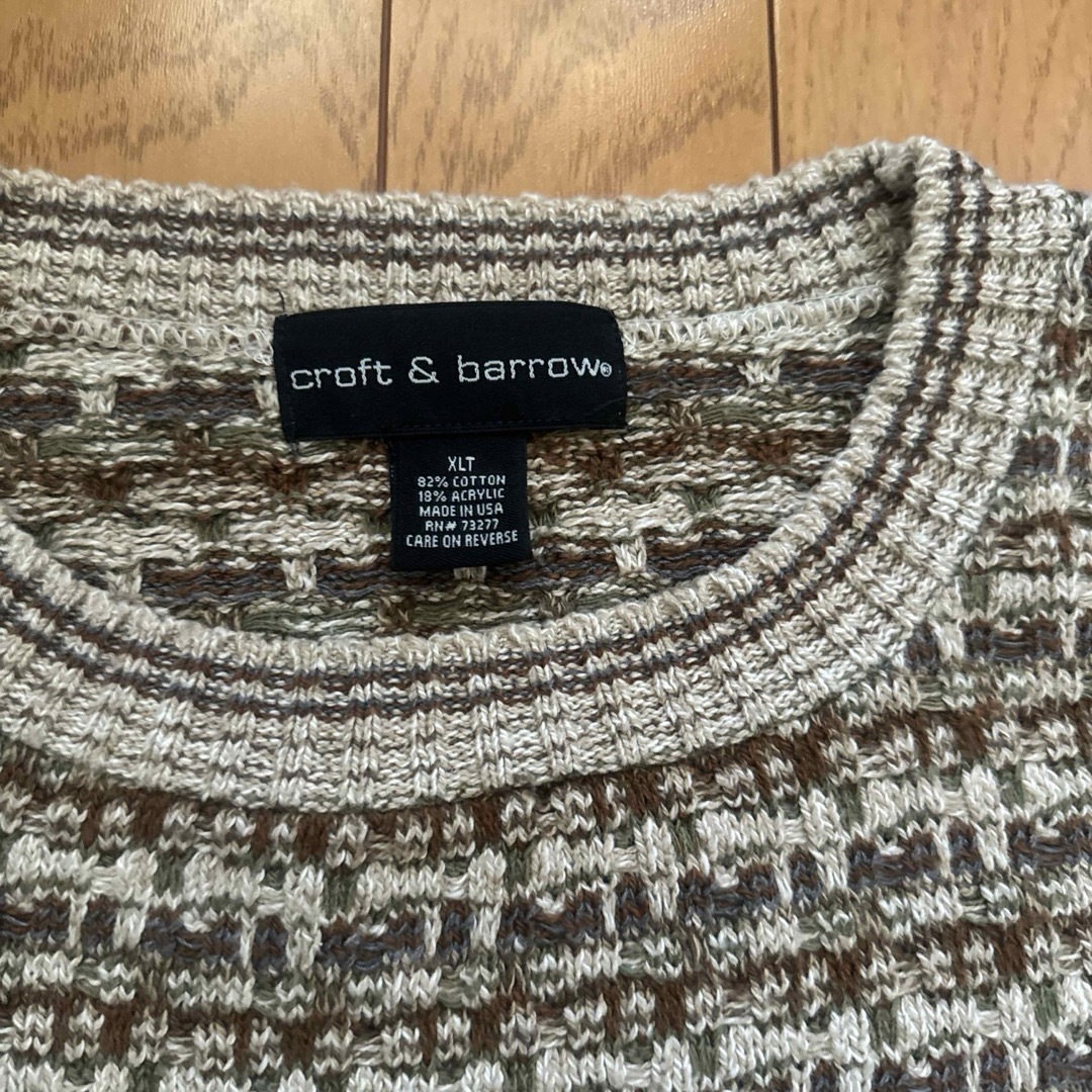 COOGI(クージー)のcroft&barrow USA製　3Dニット　ビンテージ メンズのトップス(ニット/セーター)の商品写真