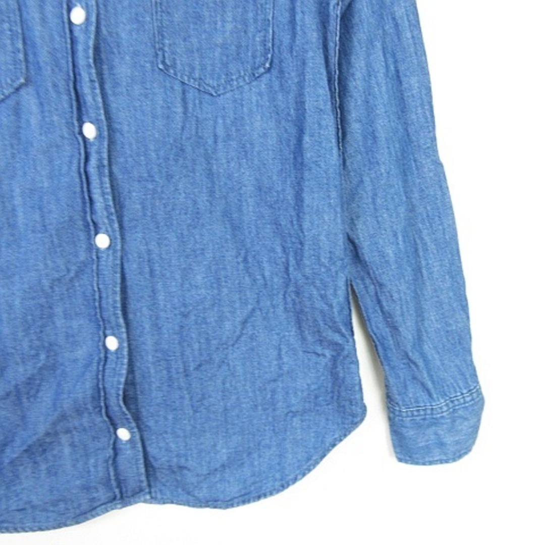 Ray BEAMS(レイビームス)のレイビームス Ray Beams デニム シャツ 長袖 綿 0 ブルー レディースのトップス(シャツ/ブラウス(長袖/七分))の商品写真