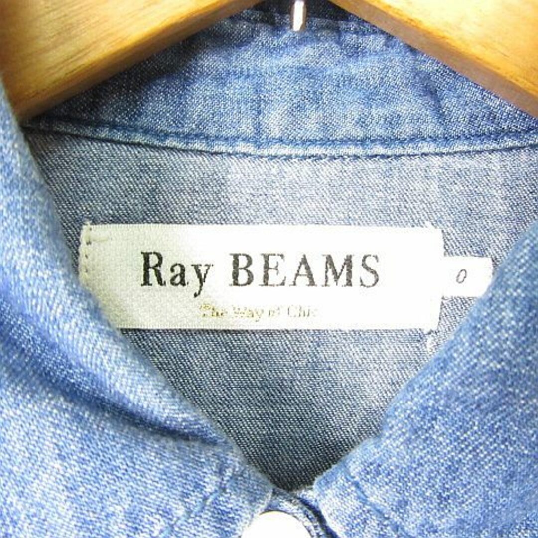 Ray BEAMS(レイビームス)のレイビームス Ray Beams デニム シャツ 長袖 綿 0 ブルー レディースのトップス(シャツ/ブラウス(長袖/七分))の商品写真