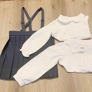 小学生　女の子　富士ヨット学制服　110  スカート　白シャツ2枚(スカート)