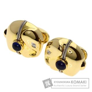 SELECT JEWELRY サファイア ダイヤモンド 象モチーフ ヨーロッパ製 カフス K18WG K18YG メンズ(カフリンクス)