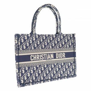 ディオール(Dior)の【中古】【Aランク】Christian Dior クリスチャンディオール ブックトート ミディアム トートバッグ M1296ZRIW_M828 キャンバス エクリュ＆ブルー【ISEYA】(トートバッグ)