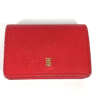 バーバリー(BURBERRY)のバーバリー BURBERRY TB 財布 コンパクトウォレット 2つ折り財布 レザー レッド(財布)