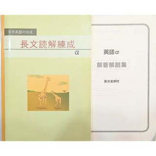 中学英語の完成　長文読解練成　α　解答付き(別冊)(語学/参考書)