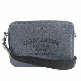 ディオール Dior 美品 アトリエ ショルダーバッグ レザー グレー系 鞄