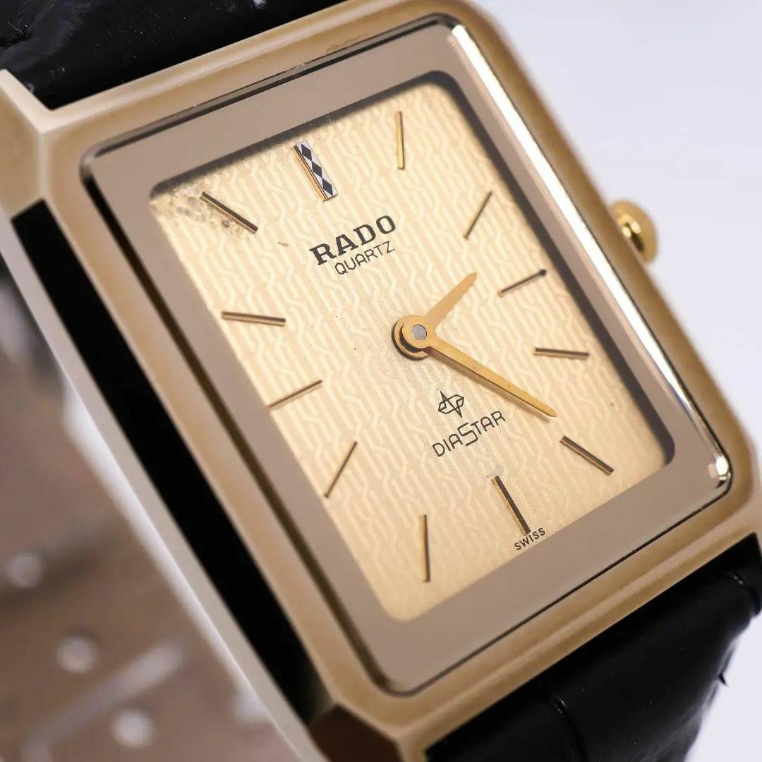 RADO(ラドー)の《美品》RADO DIASTAR 腕時計 ゴールド レディース レザー レア o レディースのファッション小物(腕時計)の商品写真