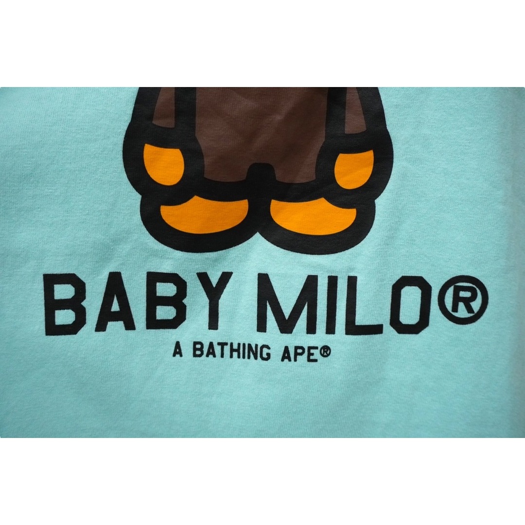 A BATHING APE(アベイシングエイプ)のA BATHING APE アベイシングエイプ BABY MILO 長袖Ｔシャツ サイズXL ブルー コットン 002LTI301001M 美品 中古 60777 レディースのトップス(Tシャツ(長袖/七分))の商品写真