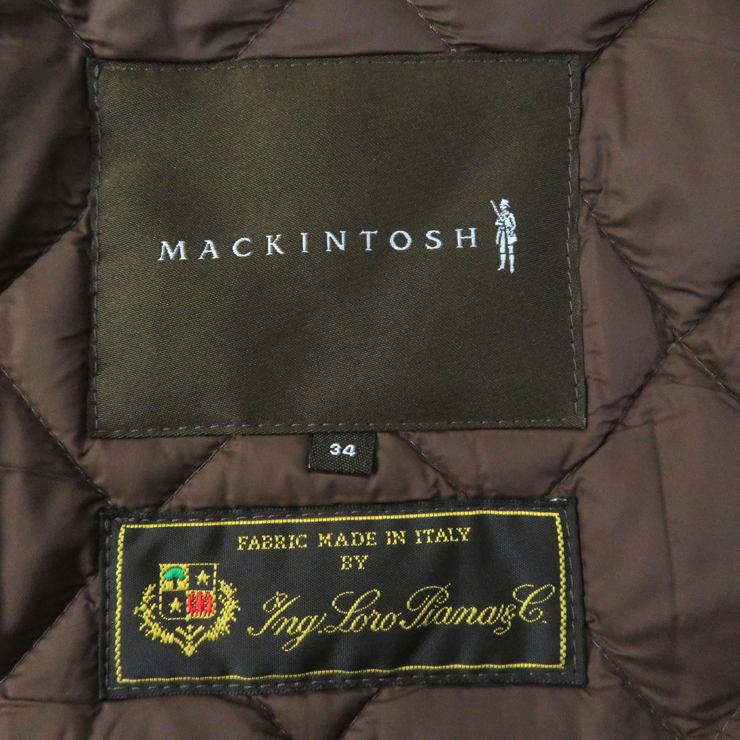 MACKINTOSH(マッキントッシュ)の【ドンドン見直し】良品 Mackintosh マッキントッシュ ロロピアーナ社製生地 ロゴボタン・フード付き ダウンコート キャメル 34 （日本サイズ約M） イタリア製 正規品 レディース レディースのジャケット/アウター(ダウンコート)の商品写真