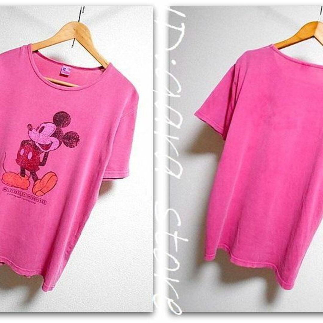 Disney(ディズニー)の激レア！レトロミッキーマウス ユーズド加工半袖Ｔシャツ メンズのトップス(Tシャツ/カットソー(半袖/袖なし))の商品写真