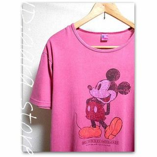 ディズニー(Disney)の激レア！レトロミッキーマウス ユーズド加工半袖Ｔシャツ(Tシャツ/カットソー(半袖/袖なし))