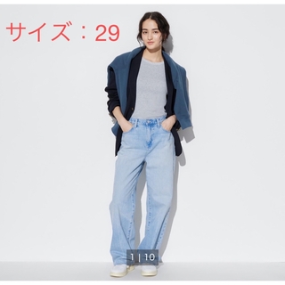 UNIQLO - ワイドストレートジーンズ（丈標準76cm）の通販 by りょっ