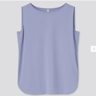 ユニクロ(UNIQLO)のUNIQLO クレープジャージーT ノースリーブ Sサイズ(カットソー(半袖/袖なし))