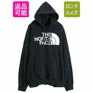 ザノースフェイス(THE NORTH FACE)のノースフェイス プリント スウェット フード パーカー メンズ XL The North Face アウトドア トレーナー プルオーバー 裏起毛 スエット 紺(パーカー)