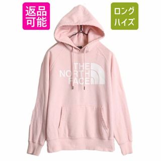 ザノースフェイス(THE NORTH FACE)のノースフェイス プリント スウェット フード パーカー レディース S / The North Face トレーナー プルオーバー 裏起毛 アウトドア ピンク(パーカー)