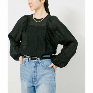 アーバンリサーチ(URBAN RESEARCH)の【BLACK】ギャザーヨウリュウブラウス(シャツ/ブラウス(長袖/七分))