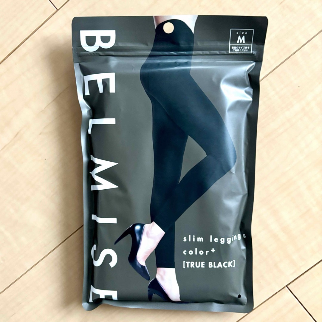 BELMISE(ベルミス)のBELMISE ベルミス　スリムレギンス　カラープラス　トゥルーブラック　M  レディースのレッグウェア(レギンス/スパッツ)の商品写真