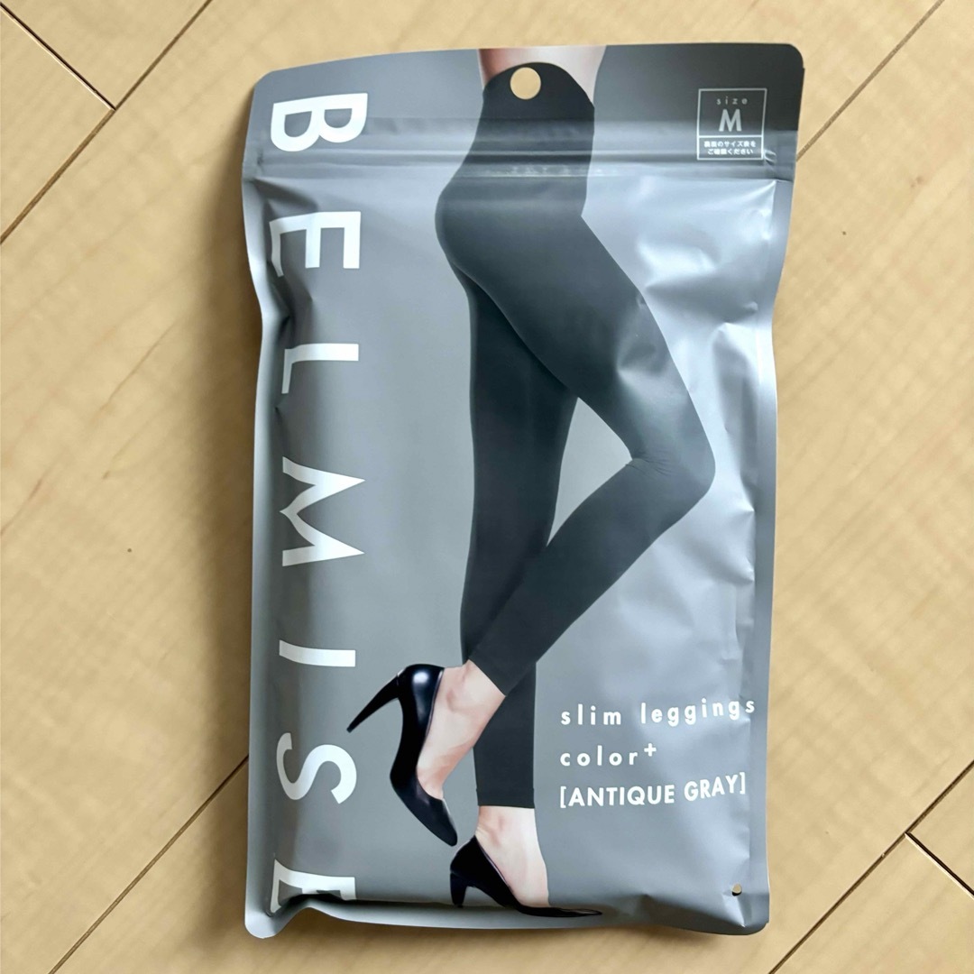 BELMISE(ベルミス)のBELMISE ベルミス　スリムレギンス　カラープラス　アンティークグレー　M  レディースのレッグウェア(レギンス/スパッツ)の商品写真