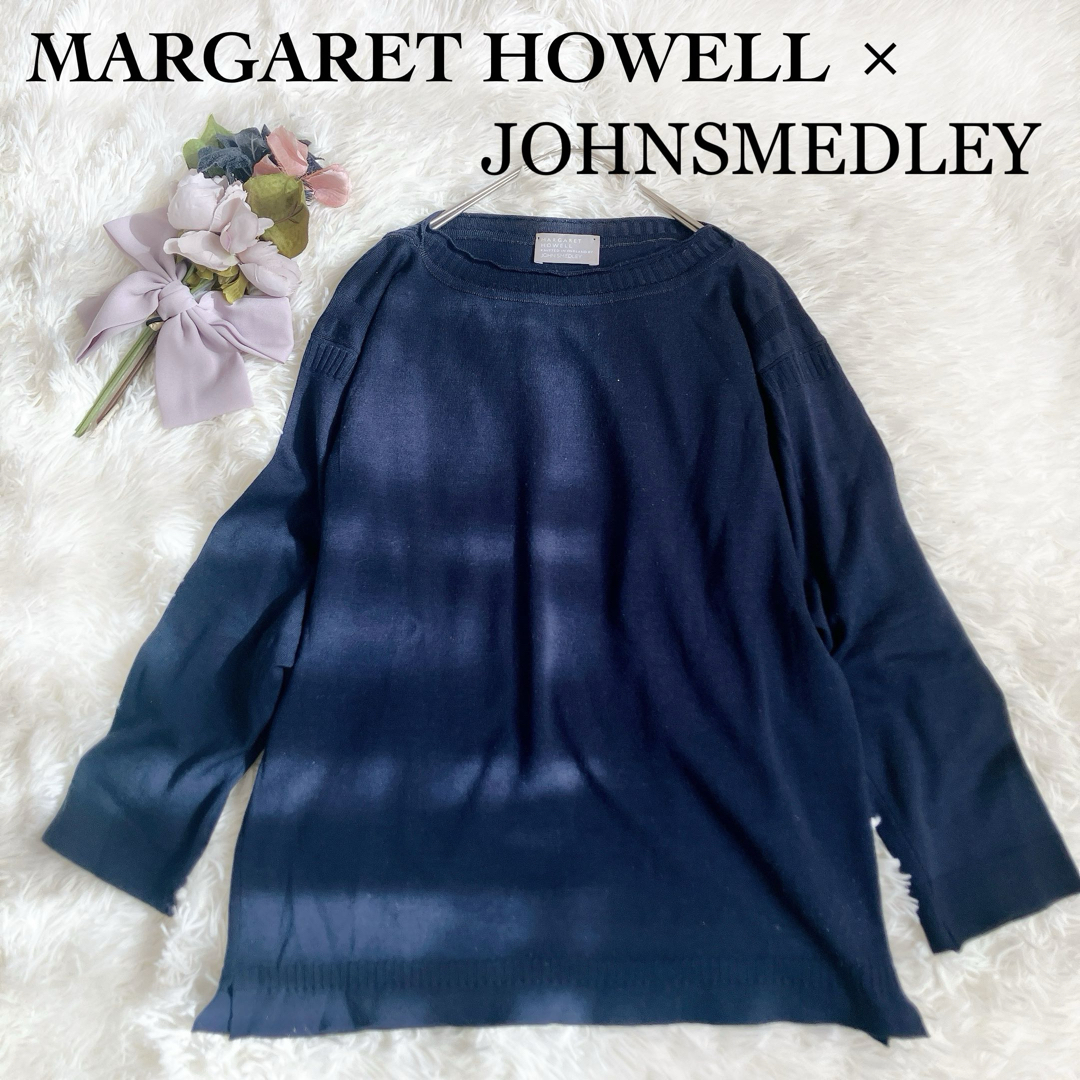 MARGARET HOWELL(マーガレットハウエル)の✳︎MARGARET HOWELL別注JOHNSMEDLEY クルーネックニット レディースのトップス(カットソー(長袖/七分))の商品写真