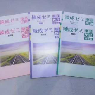 塾専用 練成ゼミ 中3 国語 数学 英語(訳あり) 標準編 3点セット(語学/参考書)