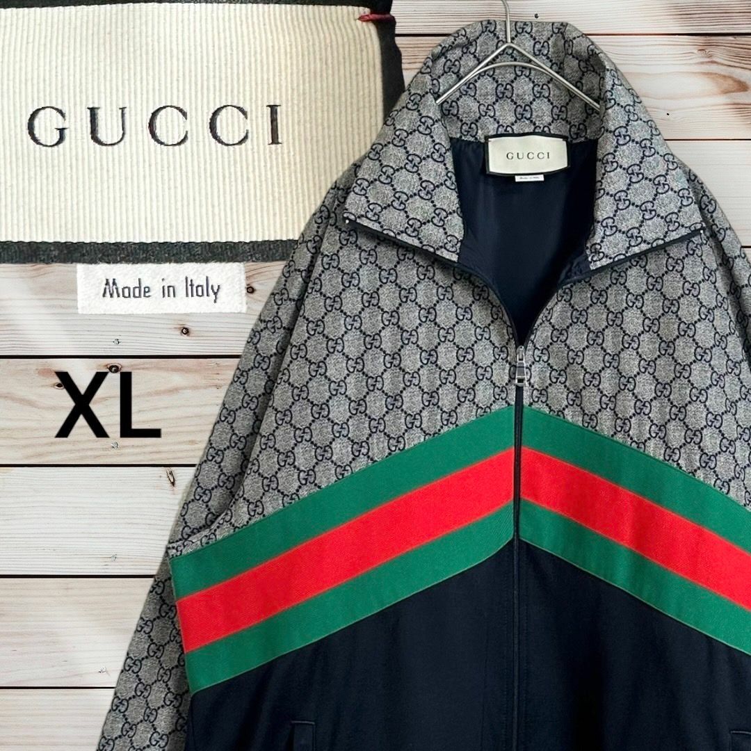 Gucci(グッチ)の☆極美品☆GUCCI テクニカルジャージ XLサイズ ユニセックス シェリー メンズのジャケット/アウター(ナイロンジャケット)の商品写真