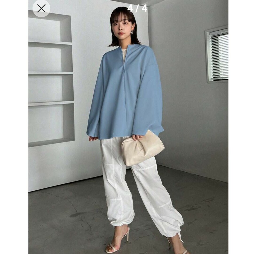 SHEIN(シーイン)のシーイン　長袖ブラウス　LL　 ドロップショルダー 　3L   カットソー レディースのトップス(カットソー(長袖/七分))の商品写真