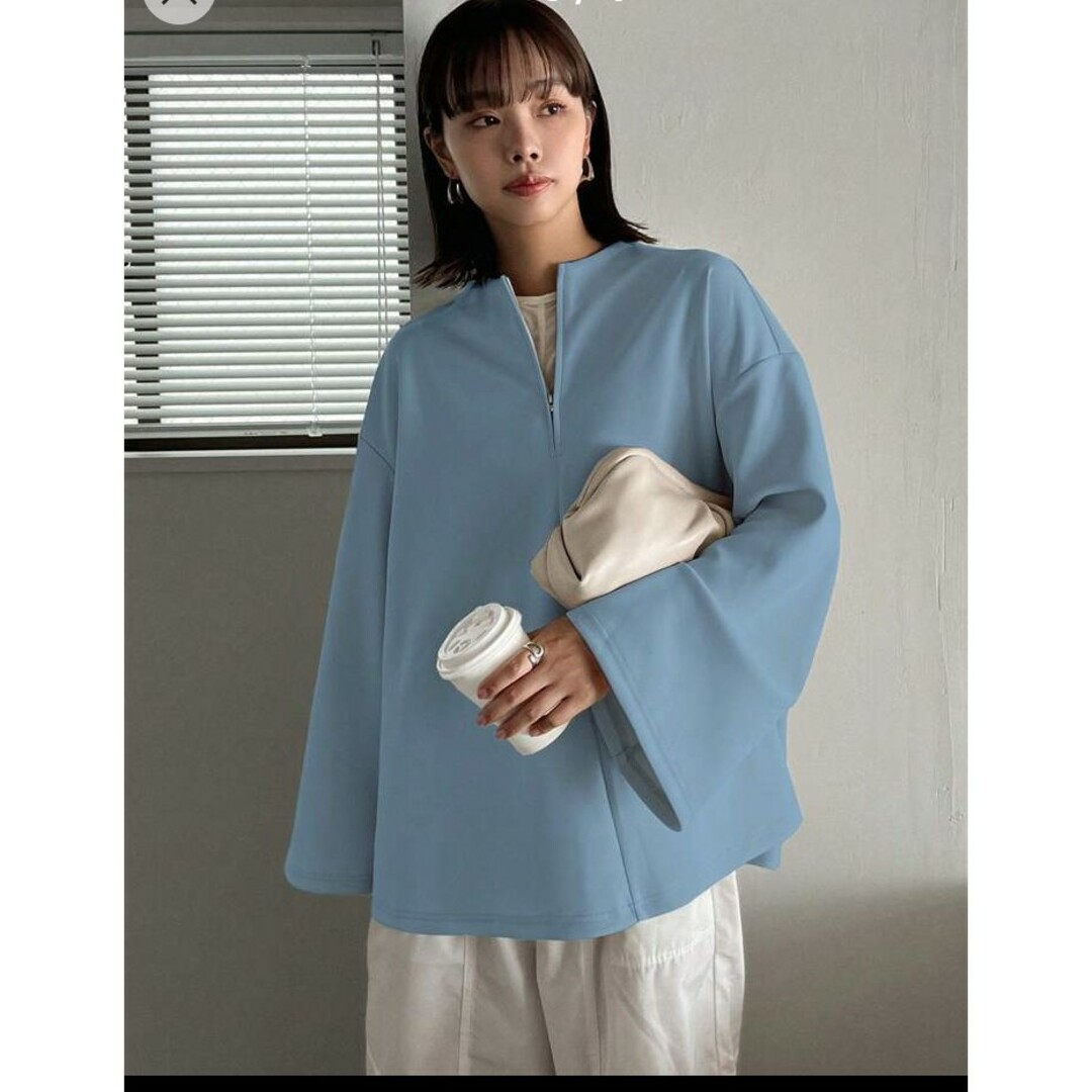 SHEIN(シーイン)のシーイン　長袖ブラウス　LL　 ドロップショルダー 　3L   カットソー レディースのトップス(カットソー(長袖/七分))の商品写真