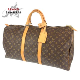 ルイヴィトン(LOUIS VUITTON)のLOUIS VUITTON ルイヴィトン モノグラム キーポル55 ブラウン 茶 PVC M41424 ボストンバッグ 旅行バッグ メンズ 405091 【中古】(ボストンバッグ)