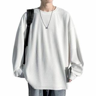 お買い得品！！長袖 Tシャツメンズ XL　大きいサイズ 無地 カジュアル(Tシャツ/カットソー(七分/長袖))