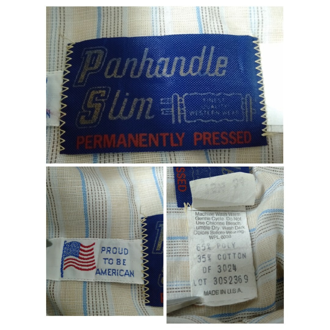 【Panhandle Slim ウエスタンシャツ XS アメリカ製 A673 メンズのトップス(シャツ)の商品写真