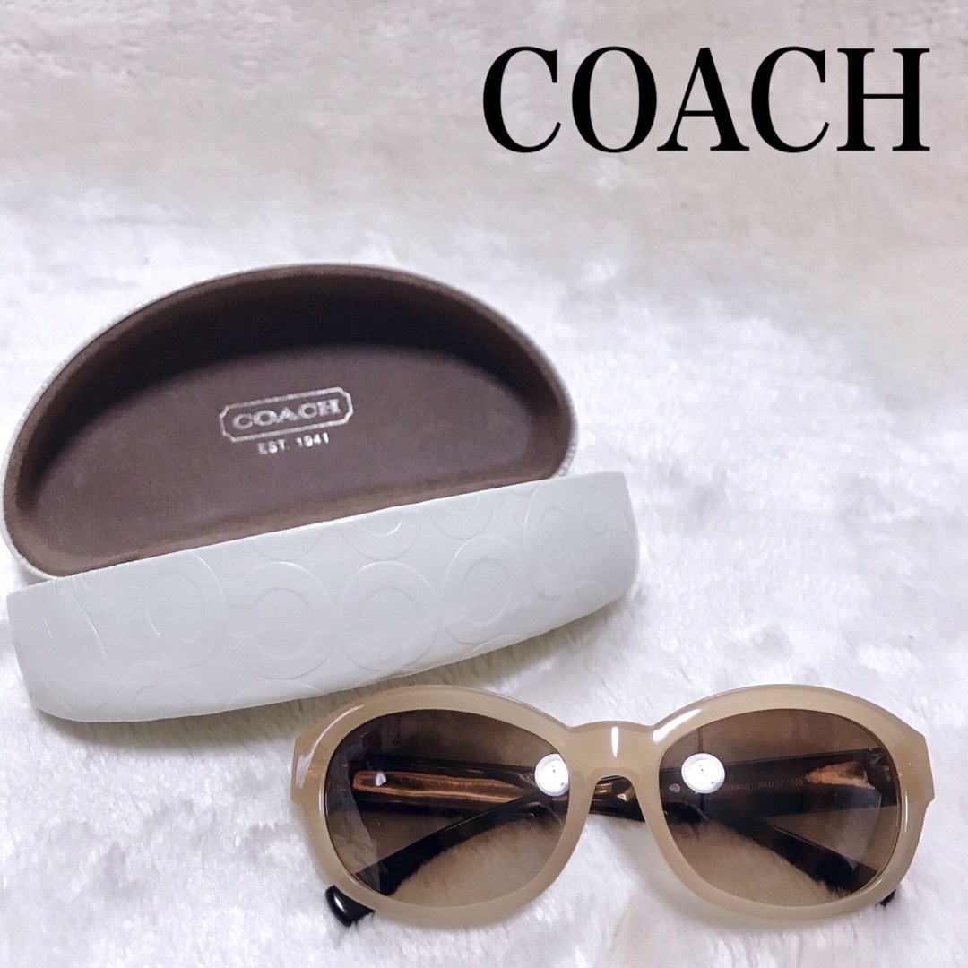 COACH(コーチ)の極美品 COACH コーチ ウェリントン 総柄 サングラス マルチカラー レディースのファッション小物(サングラス/メガネ)の商品写真