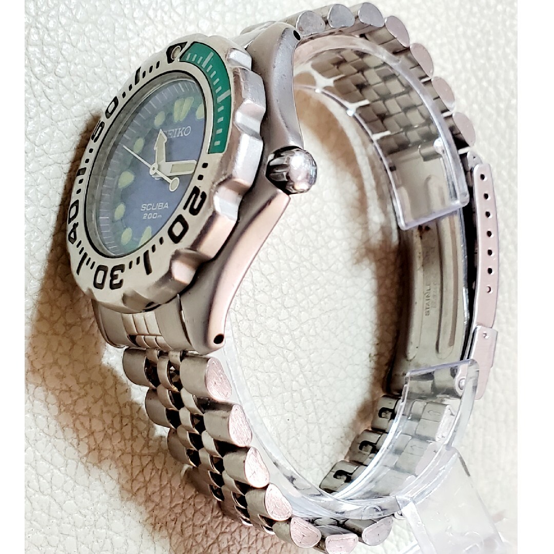 SEIKO(セイコー)のSEIKO セイコー スキューバ ダイバー デイト ブルー グリーン メンズ メンズの時計(腕時計(アナログ))の商品写真