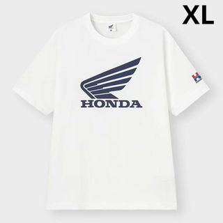 ジーユー(GU)のホンダ×GUコラボ　Tシャツ(5分袖)　 Honda 　ホワイト　サイズXL(Tシャツ/カットソー(半袖/袖なし))