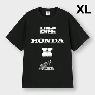 ジーユー(GU)のホンダ×GUコラボ　Tシャツ(5分袖)　 Honda 　ブラック　サイズXL(Tシャツ/カットソー(半袖/袖なし))