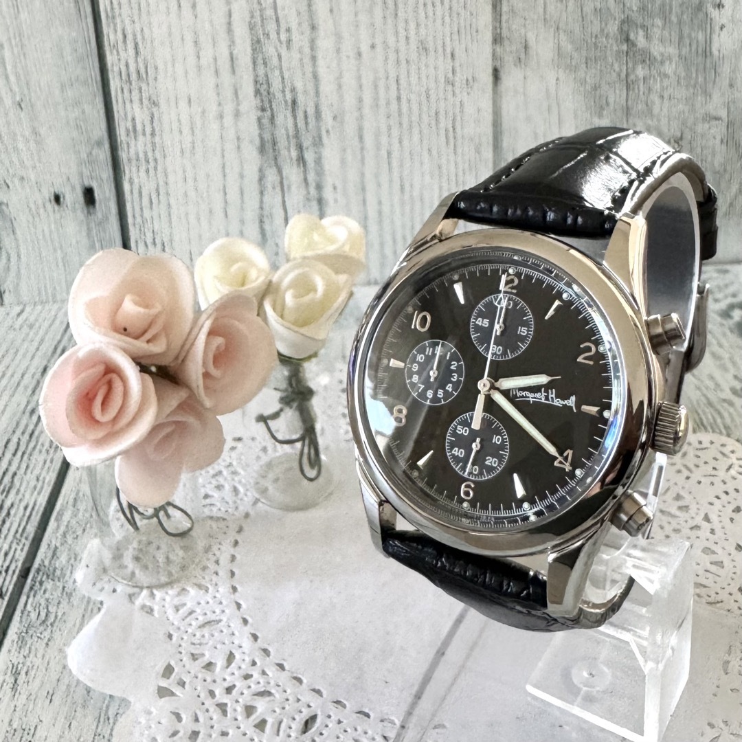 MARGARET HOWELL(マーガレットハウエル)の【電池交換済】MARGARET HOWELL 腕時計 クロノグラフ メンズ メンズの時計(腕時計(アナログ))の商品写真