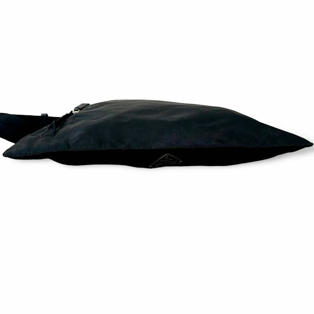PRADA(プラダ)の希少 良品 PRADA ショルダーバッグ 斜め掛け テスートナイロン ブラック レディースのバッグ(ショルダーバッグ)の商品写真