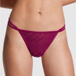 ヴィクトリアズシークレット(Victoria's Secret)の新品　PINK フロックドメッシュ ソングショーツ(ショーツ)