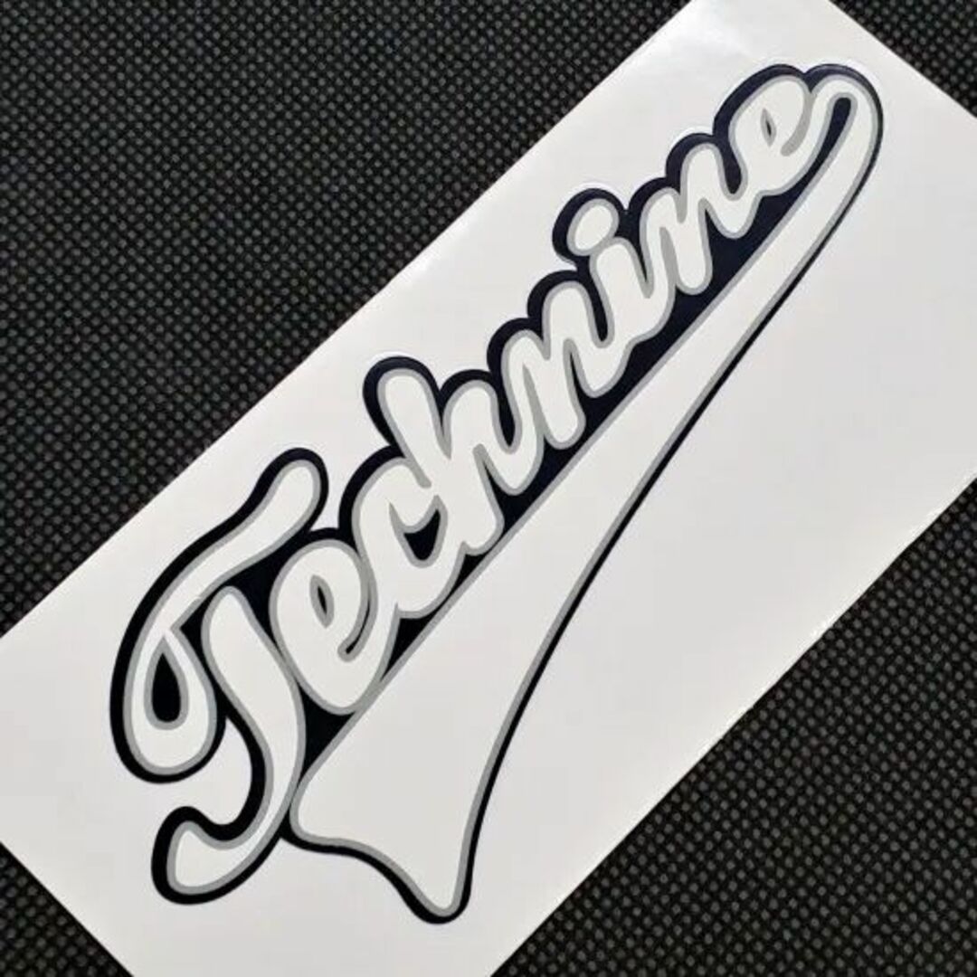 TECHNINE(テックナイン)のTECHNINE テックナイン DIECUT LOGO STICKER 白/黒 スポーツ/アウトドアのスノーボード(その他)の商品写真