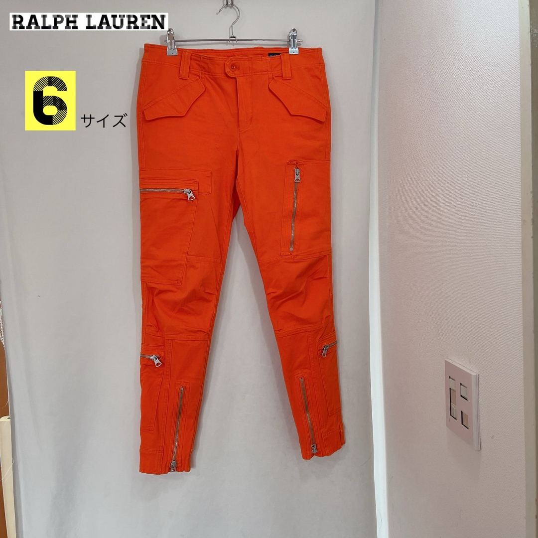 Ralph Lauren(ラルフローレン)の【希少♡】RALPH LAUREN  ジップデザイン　オレンジ　デザインパンツ メンズのパンツ(ワークパンツ/カーゴパンツ)の商品写真