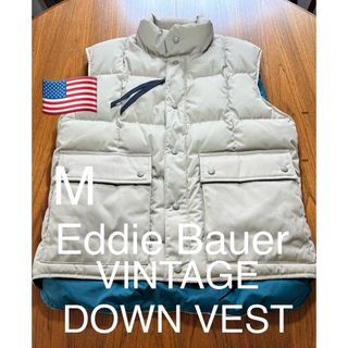 エディーバウアー(Eddie Bauer)の極美品！ USA製！黒タグ！Eddie Bauer ダウンベスト　ヴィンテージ(ダウンベスト)