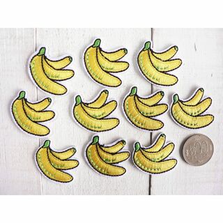【即購入OK】アイロンワッペン 　ミニ　バナナ　➁　10枚セット(その他)