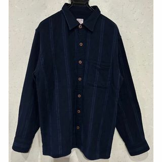 モモタロウジーンズ(MOMOTARO JEANS)の＊桃太郎ジーンズ 刺し子 ダブル生地 インディゴ 長袖シャツ トップス 42(シャツ)