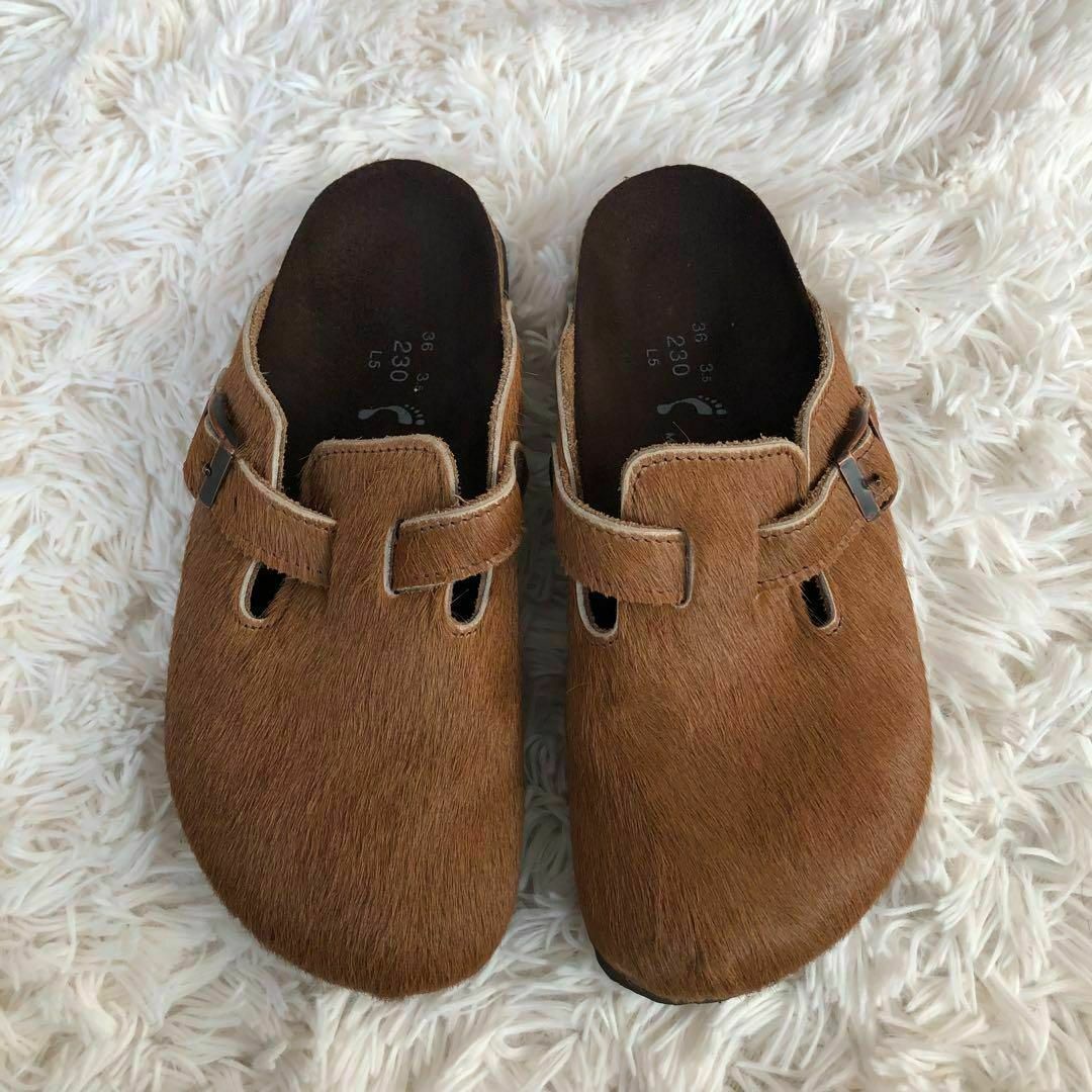 BIRKENSTOCK(ビルケンシュトック)のビルケンシュトックPapillioサンダル　ボストン　ハラコ　ブラウン23cm レディースの靴/シューズ(サンダル)の商品写真