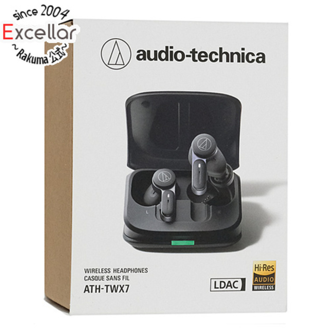 audio-technica(オーディオテクニカ)のaudio-technica　ワイヤレスイヤホン　ATH-TWX7 BK　アッシュブラック 元箱あり スマホ/家電/カメラのオーディオ機器(ヘッドフォン/イヤフォン)の商品写真