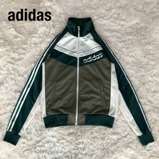 アディダス(adidas)のAdidasアディダス　トラックジャケット緑グリーングラデーションジャージ古着M(ジャージ)