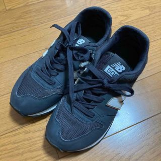 ニューバランス(New Balance)のNB ニューバランス スニーカー 黒 ブラック 白 ホワイト 24cm(スニーカー)