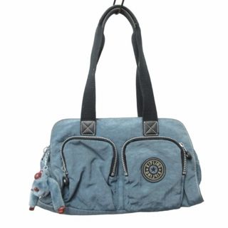 キプリング(kipling)のキプリング ストラップ付ハンドバッグ トート ナイロン ブルー系 SRG1(ハンドバッグ)