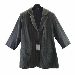 KFC0859■ 新品 フォーマル ジャケット 7分袖丈ストライプ柄 23ABR(スーツ)